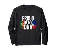 Proud of My DNA Portuguese Filipino Roots Manche Longue