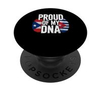 Proud of My DNA Puerto Rican Cuban Roots PopSockets PopGrip Adhésif