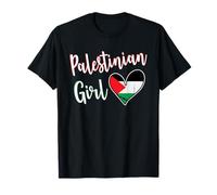 Proud Palestinian Girl Palestine Flag Girlfriend Wife T-Shirt