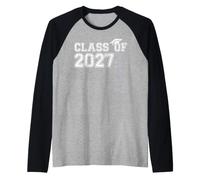 Proud Pappy of A 2027 Graduate Senior 2027 Grad Graduation Manche Raglan