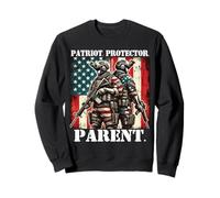 Proud Patriot Père, fils, fille, épouse de militaire, papa, héros Sweatshirt