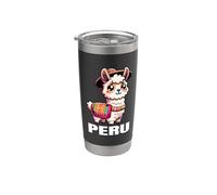 Proud Peruvian Llama Parade: Cultural Peru Pride Souvenir Gobelet isotherme en acier inoxydable double paroi