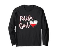 Proud Polish Girl Poland Flag Polish Girlfriend Wife Manche Longue