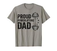 Proud Powerlifting Dad Haltère d'entraînement de Force T-Shirt