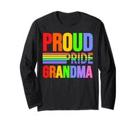 Proud Pride Grandma Rainbow, Amour et Soutien pour Les Enfants homosexuels et lesbiens Manche Longue