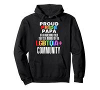 Proud Pride Papa Gay Lesbian Pride Père Fils Fille Amour Sweat à Capuche