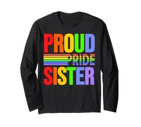 Proud Pride Sister Rainbow Gay Lesbian Child Love & Support Manche Longue