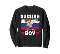 Proud Russian Boy Dab Pose Russian Son Guy Russia Flag Sweatshirt