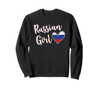 Proud Russian Girl Russia Flag Russian Girlfriend Wife Sweatshirt