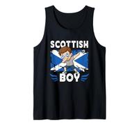 Proud Scottish Boy Dab Pose Scottish Son Guy Scotland Flag Débardeur