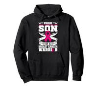 Proud Son Breast Cancer Warrior Family Support Mother Sweat à Capuche