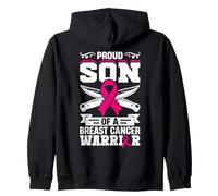 Proud Son Breast Cancer Warrior Family Support Mother Sweat à Capuche