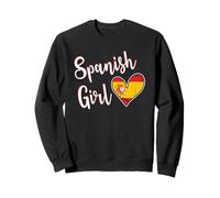 Proud Spanish Girl Spain Flag Spanish Girlfriend Wife Sweatshirt