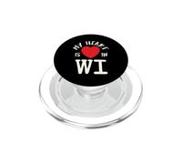 Proud State My Heart is in WI Wisconsin PopSockets PopGrip pour MagSafe