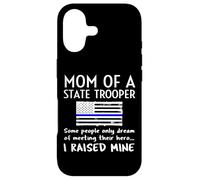 Proud State Trooper Mom Mother Thin Blue Line Drapeau américain Coque pour iPhone 17