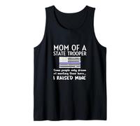 Proud State Trooper Mom Mother Thin Blue Line Drapeau américain Débardeur