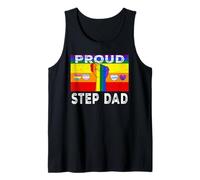Proud Stepdad LGBTQ Rainbow Flag Step Dad LGBT Pride Month Débardeur