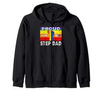 Proud Stepdad LGBTQ Rainbow Flag Step Dad LGBT Pride Month Sweat à Capuche