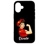 Proud Strong Chinese Girl Woman Girlfriend China Flag Coque pour iPhone 16