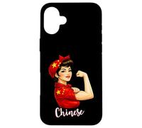 Proud Strong Chinese Girl Woman Girlfriend China Flag Coque pour iPhone 16 Plus