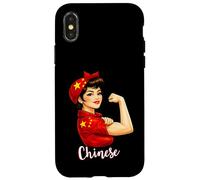 Proud Strong Chinese Girl Woman Girlfriend China Flag Coque pour iPhone X/XS