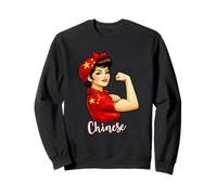 Proud Strong Chinese Girl Woman Girlfriend China Flag Sweatshirt