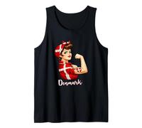 Proud Strong Danish Girl Woman Girlfriend Denmark Flag Débardeur