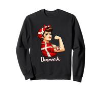 Proud Strong Danish Girl Woman Girlfriend Denmark Flag Sweatshirt