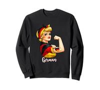 Proud Strong German Girl Woman Pride Germany Flag Sweatshirt