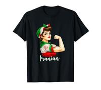 Proud Strong Iranian Girl Woman Girlfriend Iran Flag T-Shirt
