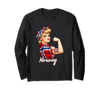 Proud Strong Norwegian Girl Woman Girlfriend Norway Flag Manche Longue