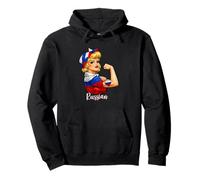 Proud Strong Russian Girl Woman Girlfriend Russia Flag Sweat à Capuche