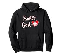 Proud Swiss Girl Switzerland Flag Swiss Girlfriend Wife Sweat à Capuche