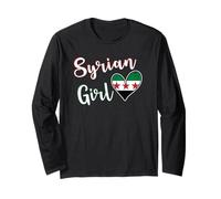 Proud Syrian Girl Syria New Flag Syrian Girlfriend Wife Manche Longue