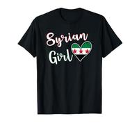 Proud Syrian Girl Syria New Flag Syrian Girlfriend Wife T-Shirt