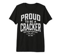 Proud to Be a Cracker Funny Vintage T-Shirt Haut de Gamme