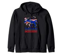 Proud to Be an Amerisaurus Dinosaur T Rex 4th of July Sweat à Capuche
