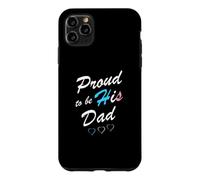 Proud to Be His Dad Transgender Pride Flag Trans Fils Coque pour iPhone 11 Pro Max