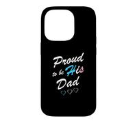 Proud to Be His Dad Transgender Pride Flag Trans Fils Coque pour iPhone 14 Pro