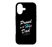Proud to Be His Dad Transgender Pride Flag Trans Fils Coque pour iPhone 17