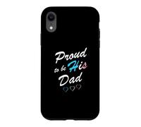 Proud to Be His Dad Transgender Pride Flag Trans Fils Coque pour iPhone XR