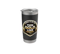 Proud To Be The Thin Gold Line 911 Distributeur d'urgence Gobelet isotherme en acier inoxydable double paroi