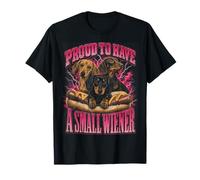 Proud to Have A Small Wiener Funny Dachshund Y2K Graphic T-Shirt