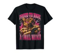 Proud to Have A Small Wiener Funny Dachshund Y2K Graphic T-Shirt