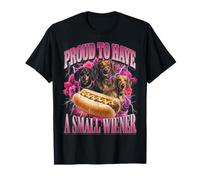 Proud to Have A Small Wiener Funny Dachshund Y2K Graphic T-Shirt