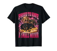 Proud to Have A Small Wiener Funny Dachshund Y2K Graphic T-Shirt