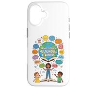 Proud to Teach Multilingual Learners ELL Education Classroom Coque pour iPhone 16