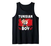 Proud Tunisian Boy Dab Pose Tunisian Son Guy Tunisia Flag Débardeur