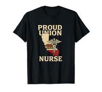 Proud Union Nurse California Flag RN Labor Rights Design T-Shirt