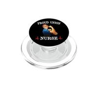 Proud Union Nurse Safe Staffing Saves Night Shift RN ER ICU PopSockets PopGrip pour MagSafe